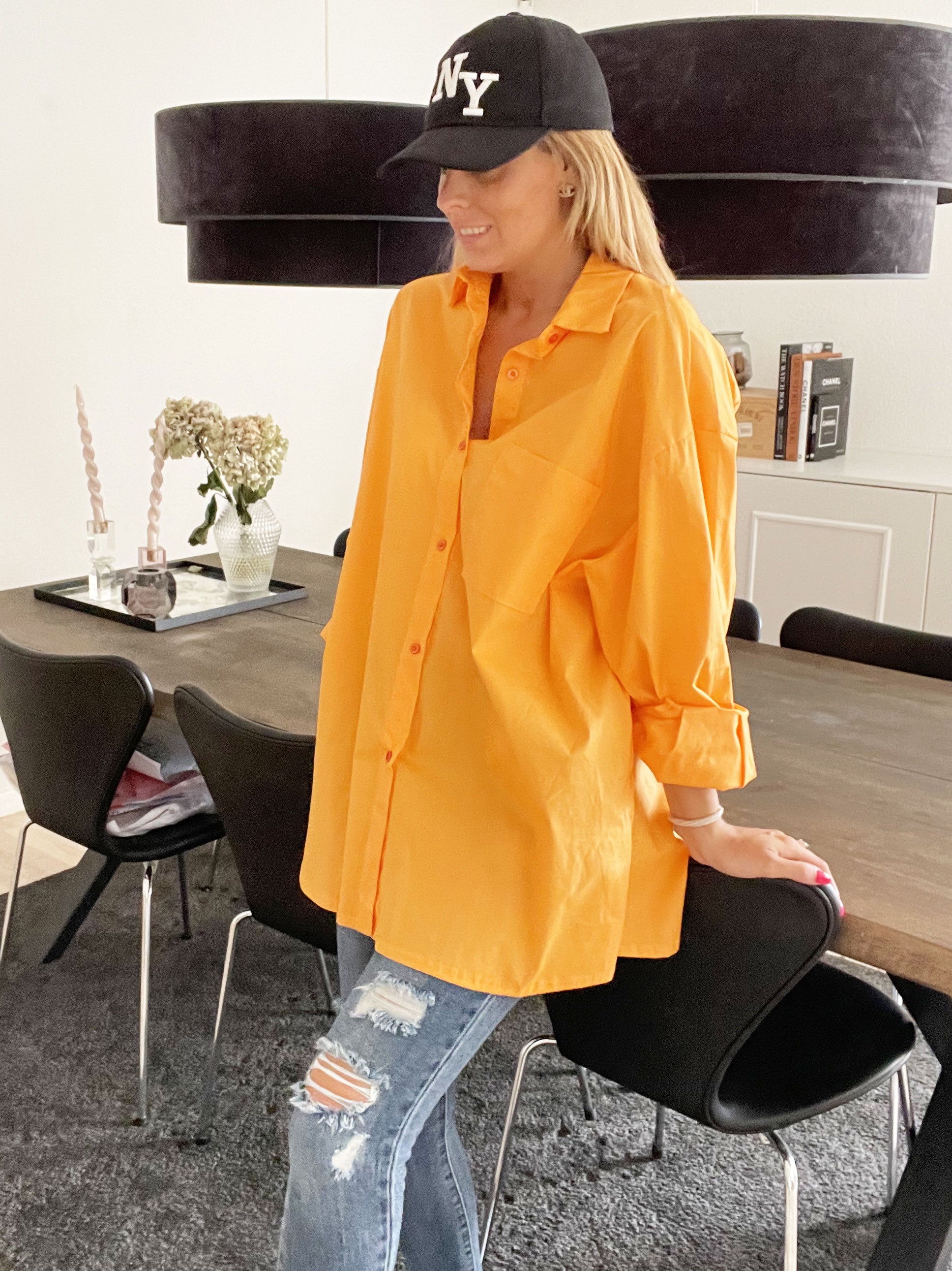 Verona - Oversized skjorte med stor lomme